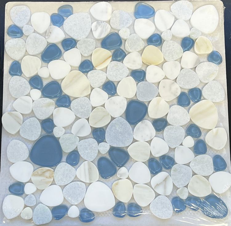 Peach Royal Blue 12 x 12